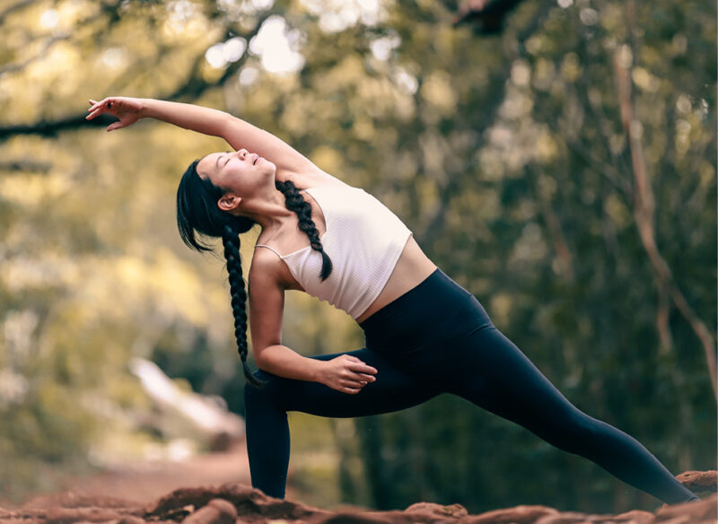 woman doing yoga