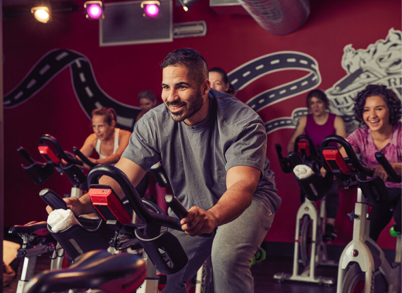 men in a ride class