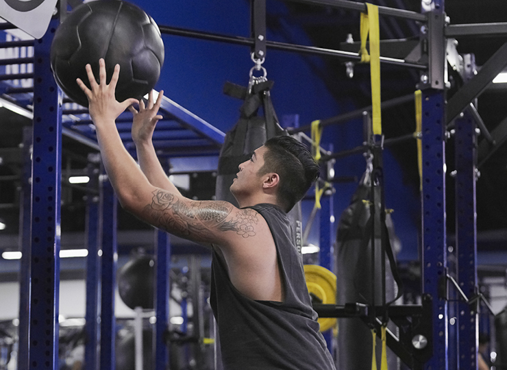 person in HIIT class